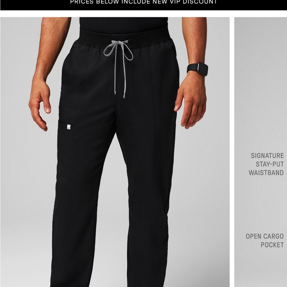 Fabletics Men’s Black Drawstring Cargo Joggers